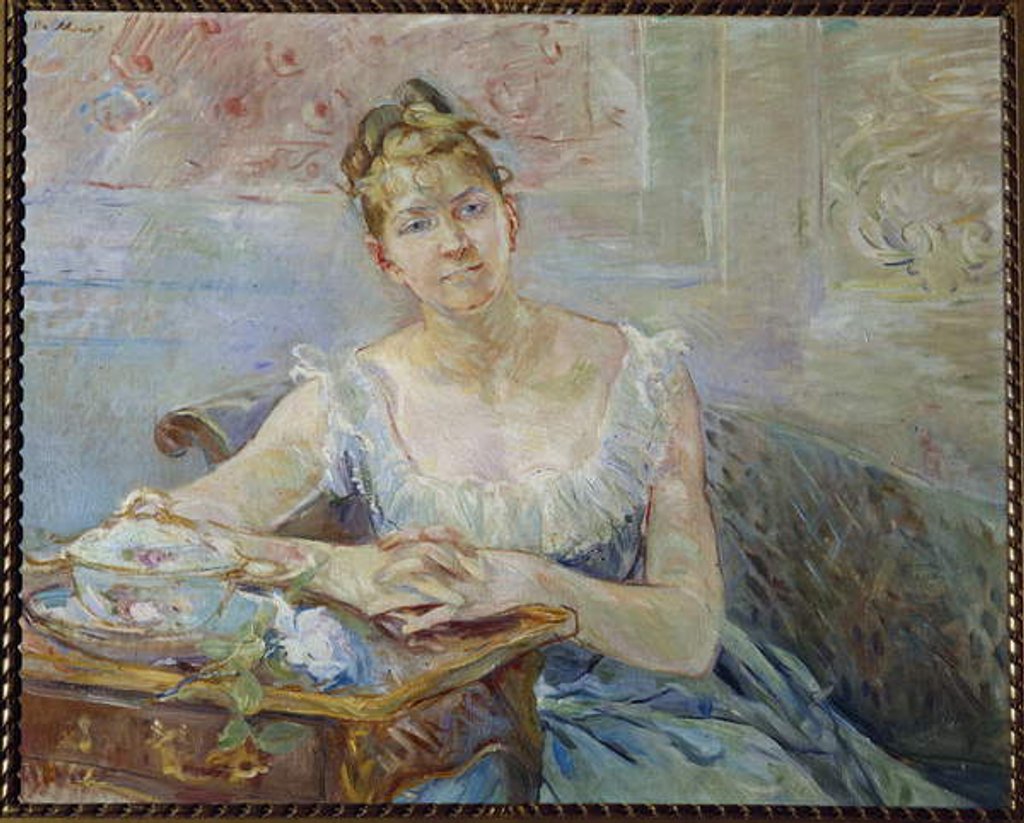 Detail of Portrait Of Louise Riesener, Daughter Of The Painter Leon Riesener, 1888 by Berthe Morisot