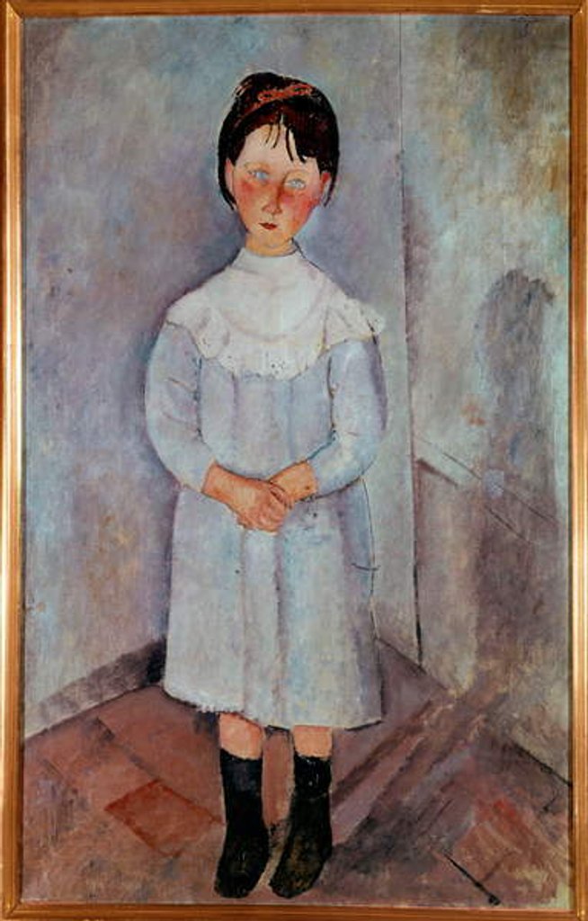 Detail of Little girl in blue, 1918 by Amedeo Modigliani