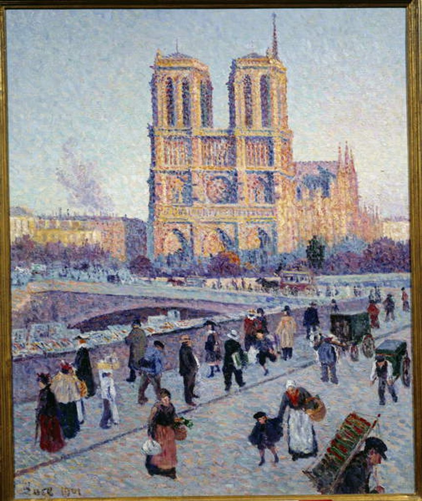 Detail of The Quai Saint Michel and Notre Dame, 1901 by Maximilien Luce