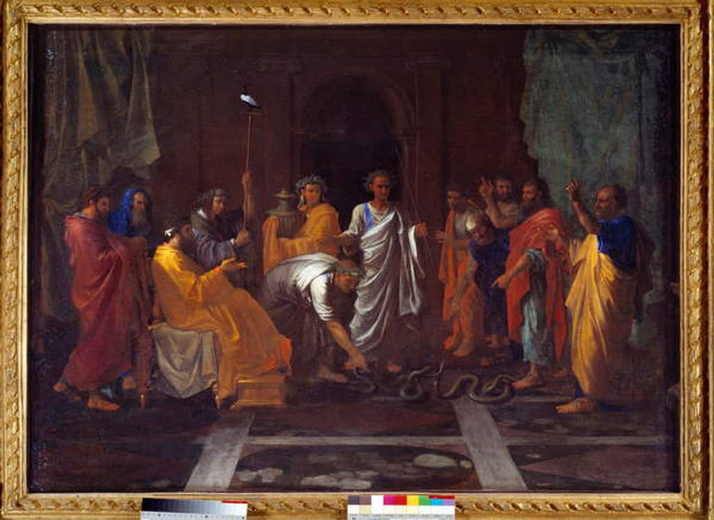 Detail of Moses Changing Aaron's Rod Into A Snake, 17th century by Nicolas Poussin