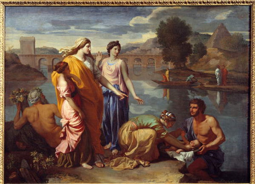 Detail of Moses Saves Waters, 1638 by Nicolas Poussin