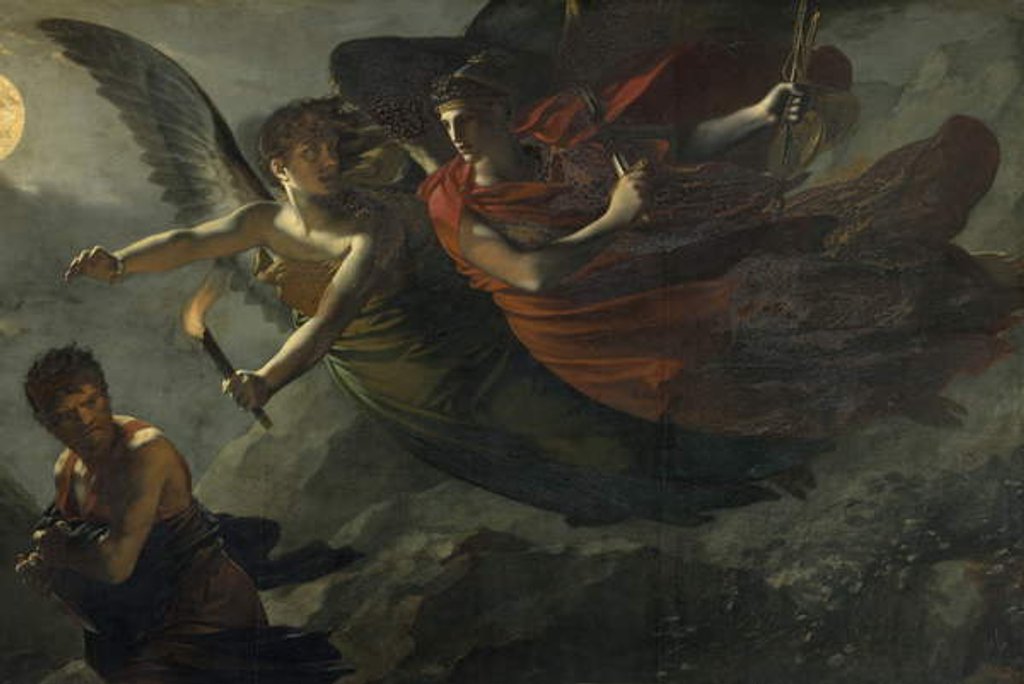 Detail of Detail: Justice and Divine Vengeance Pursuing Crime by Pierre-Paul Prud'hon