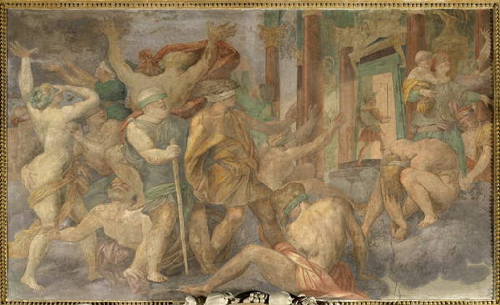 Detail of The Chassee Ignorance 16th century by Giovanni Battista Rosso Fiorentino