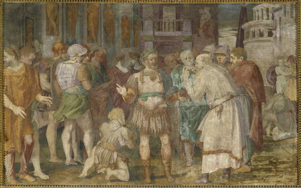 Detail of The Unite of the State 16th century by Giovanni Battista Rosso Fiorentino