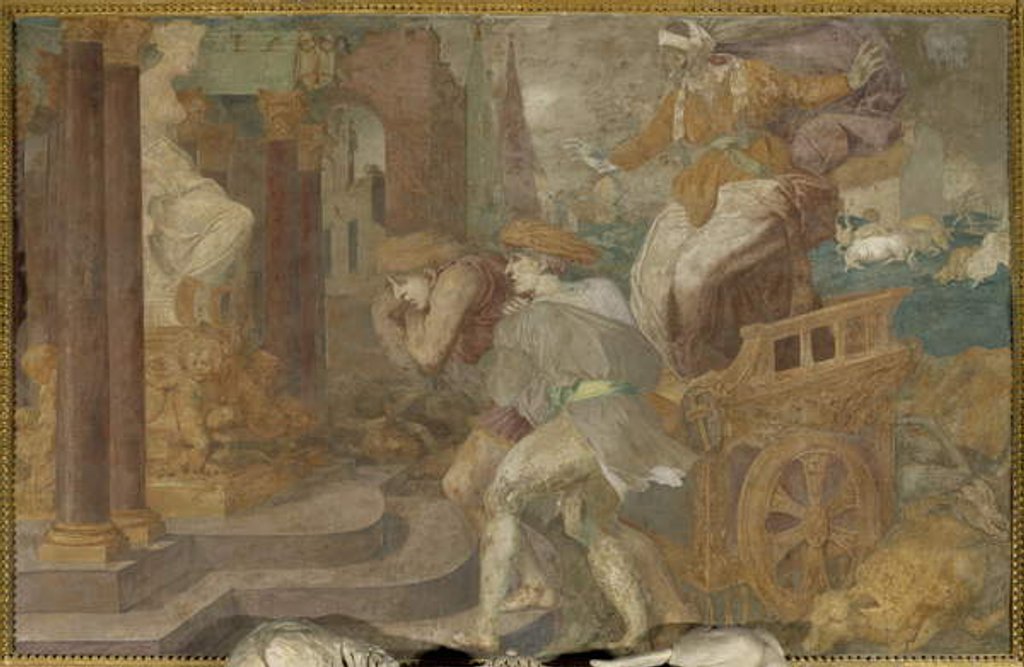 Detail of Cleobis and Biton 16th century by Giovanni Battista Rosso Fiorentino