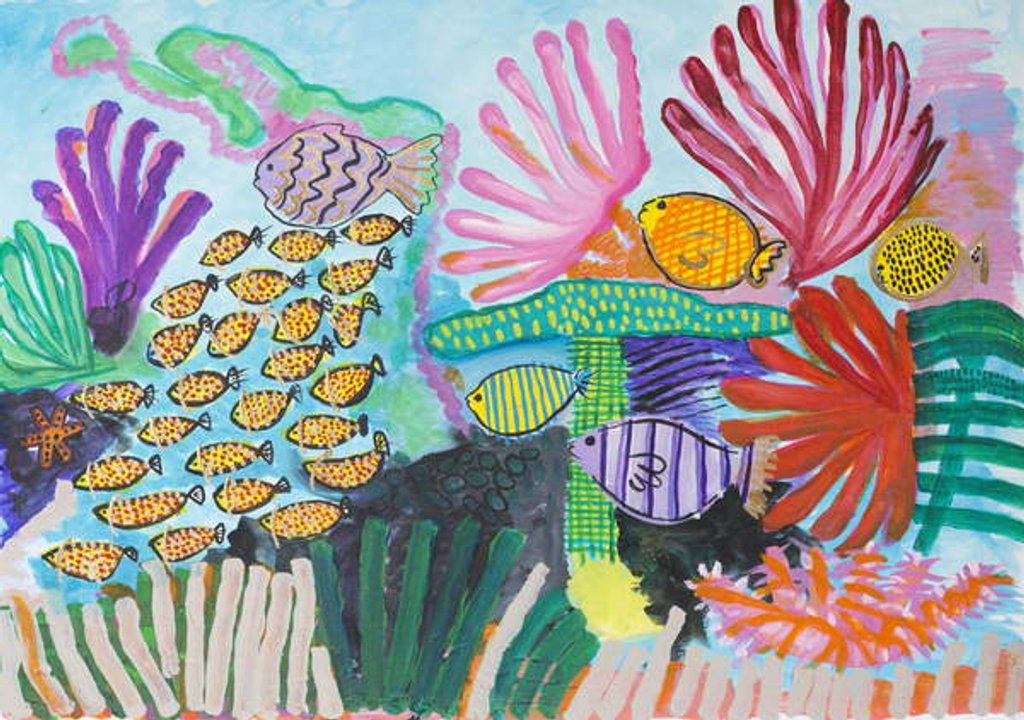 Detail of Coral Reef by Janet McKenzie