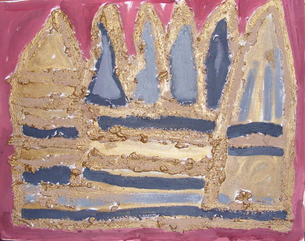 Detail of Falling house, 2008 by Janet McKenzie