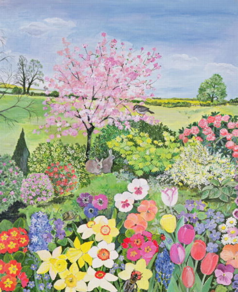 Detail of Spring from the Four Seasons, 1989 by Hilary Jones
