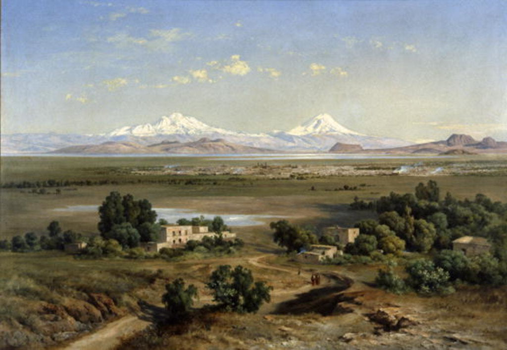 Detail of View of Mexico in 1905 from the hill of Guadalupe, 1905 by Jose Maria Velasco