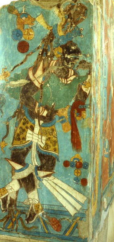 Detail of Mayan Lord in Cacaxtla, Late Classic period by Mayan Mayan