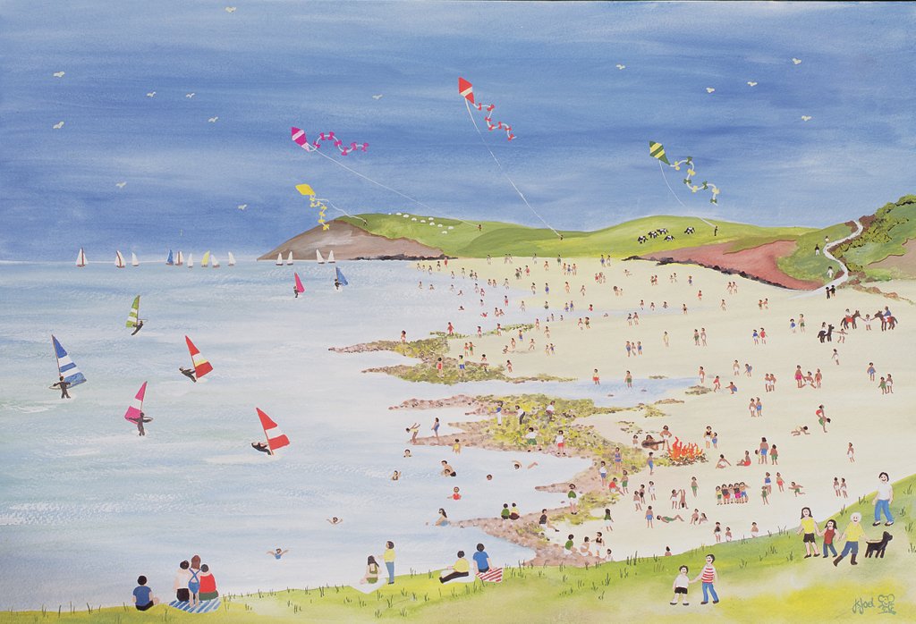 Detail of Cliffs and Bay by Judy Joel