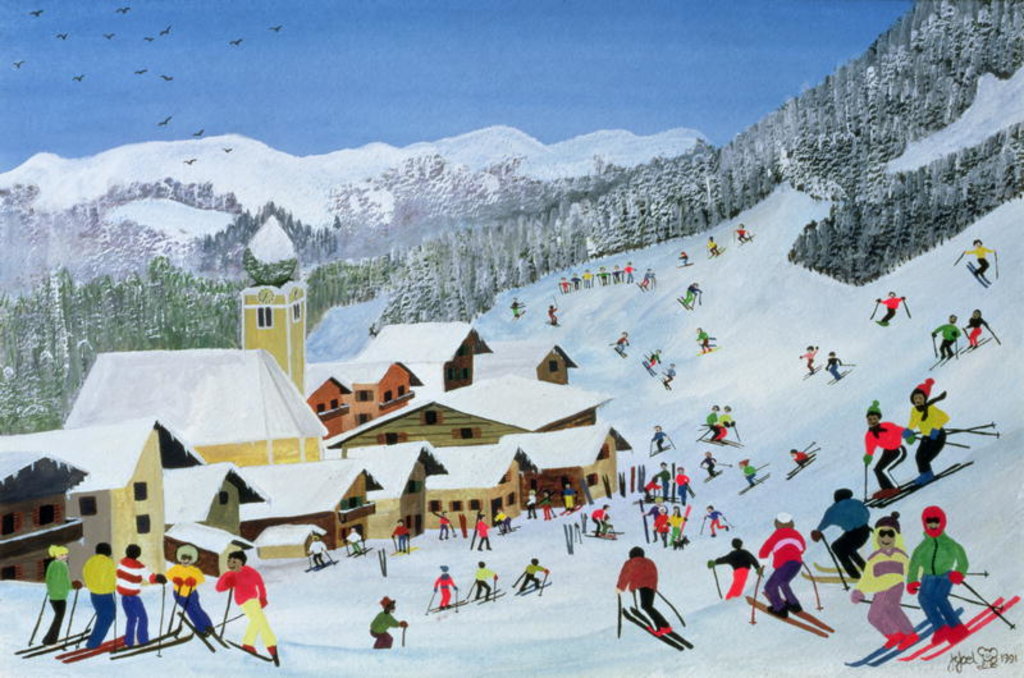 Detail of Ski Whizzz!, 1991 by Judy Joel