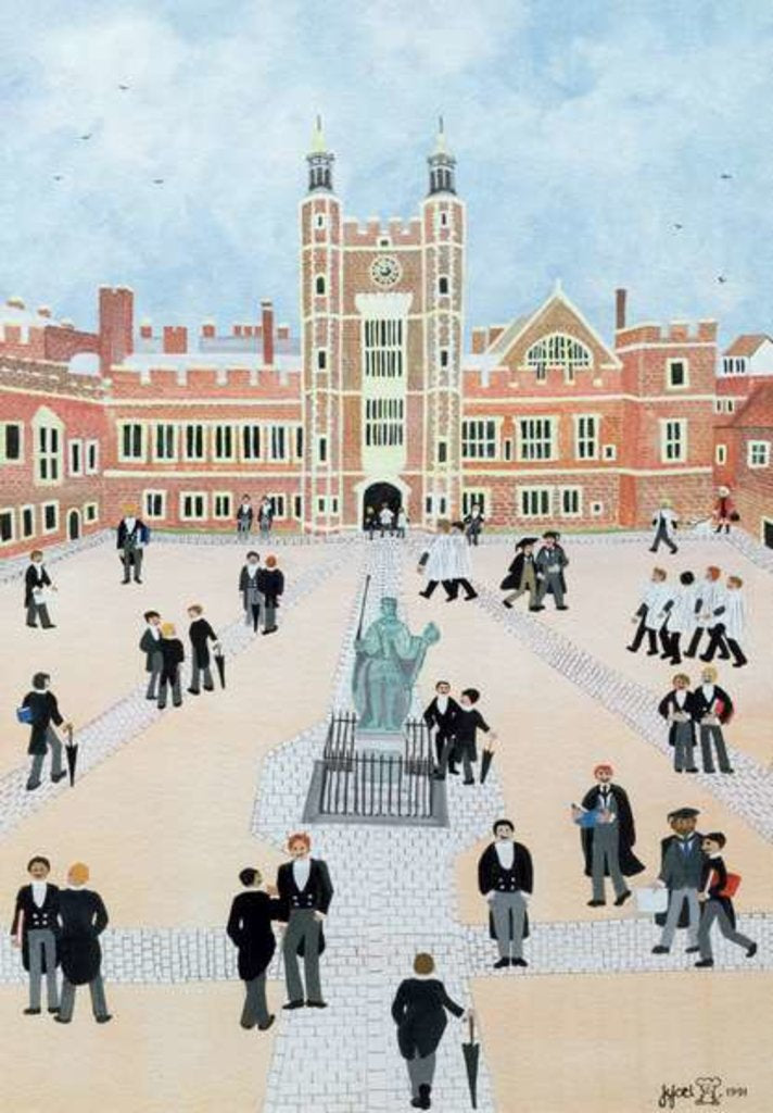 Detail of Eton College School Yard, 1991 by Judy Joel