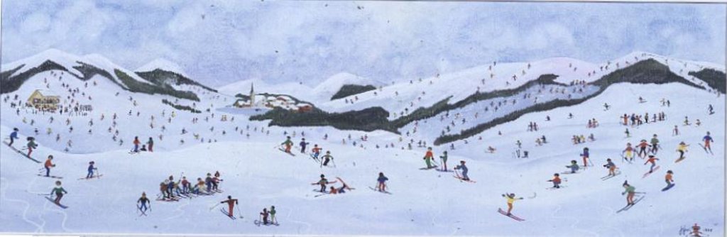 Detail of On the Slopes, 1995 by Judy Joel