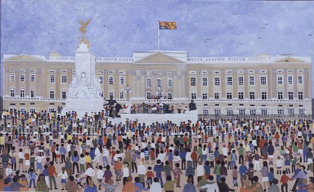 Detail of Crowds around the Palace, 1995 by Judy Joel