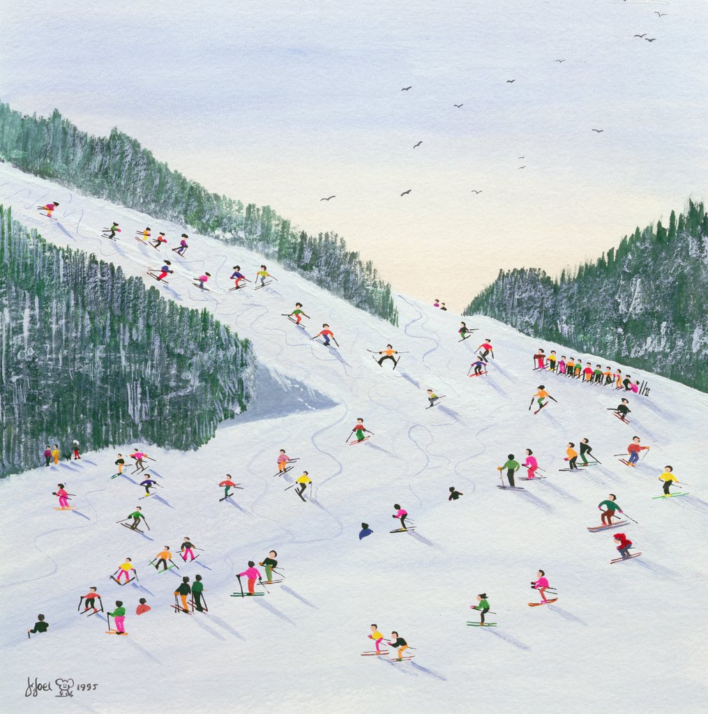 Detail of Ski-vening, 1995 by Judy Joel
