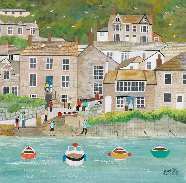 Detail of The Wharf at Mousehole, 2013 by Judy Joel