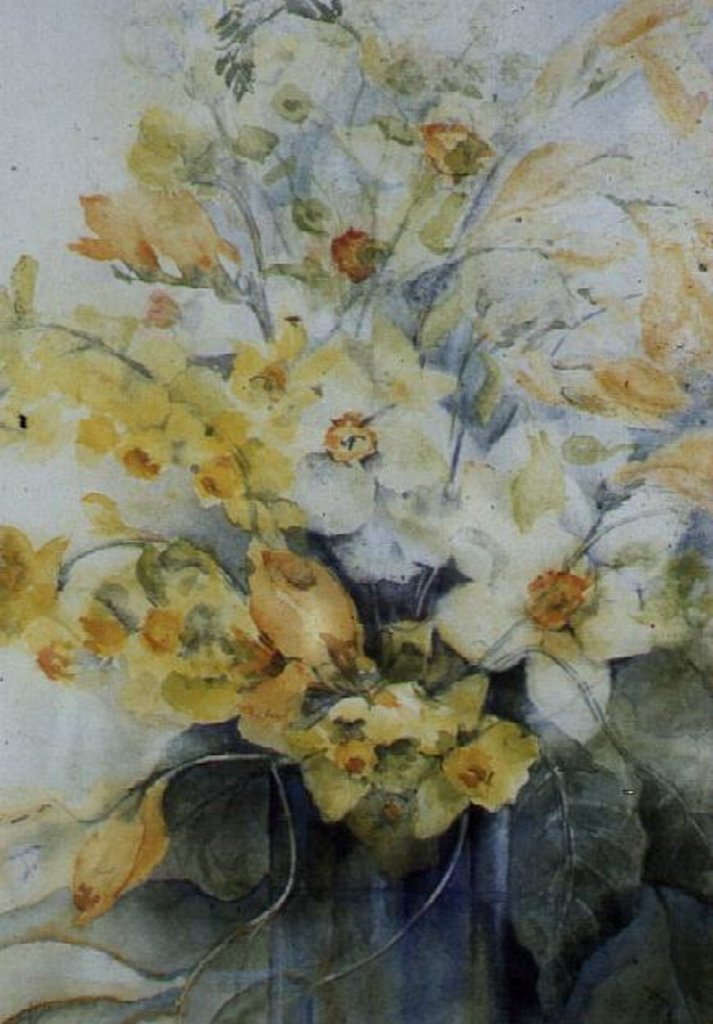 Detail of Spring flowers by Karen Armitage
