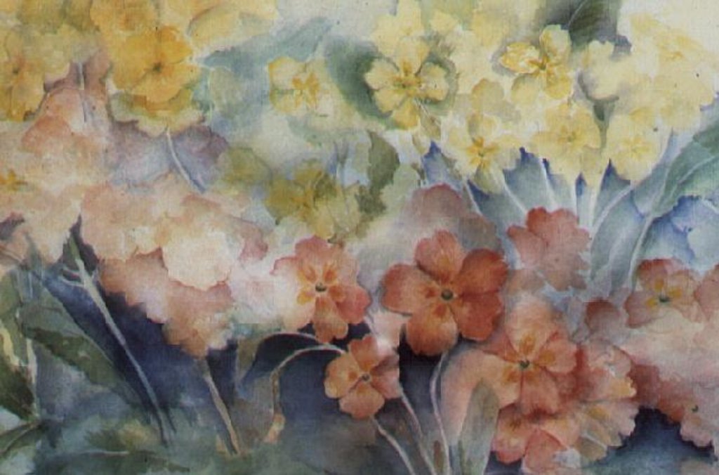 Detail of Polyanthus, Mixed Hybrids by Karen Armitage