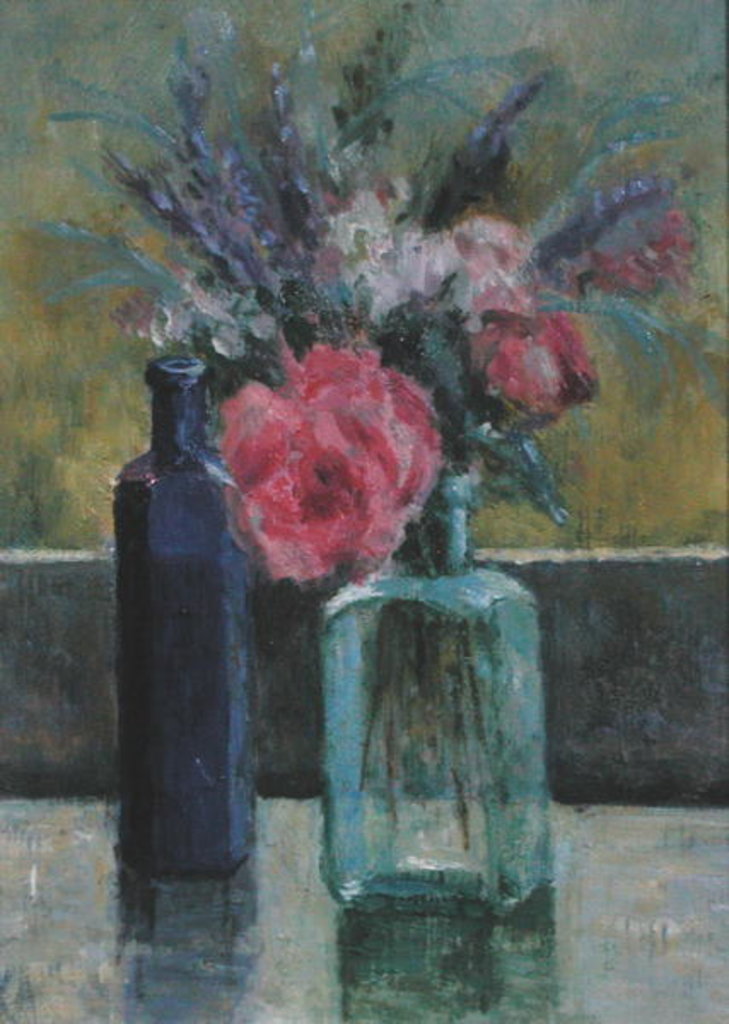 Detail of Still Life with Bottles by Karen Armitage