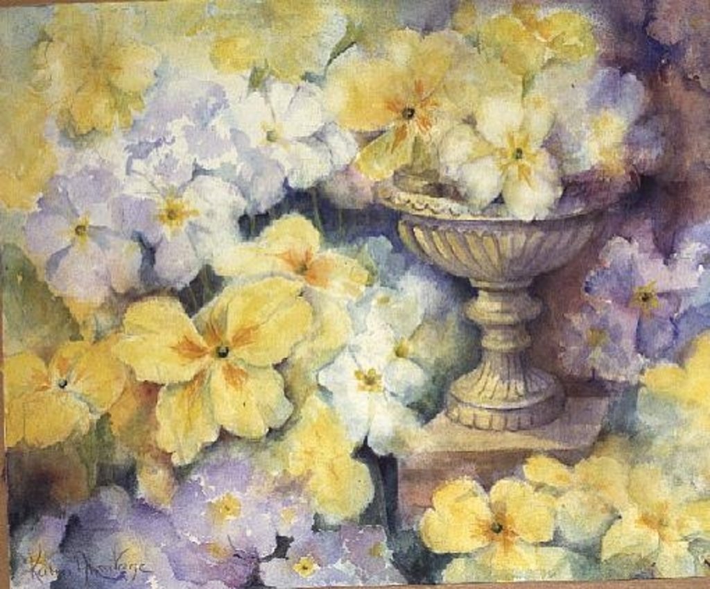 Detail of Polyanthus at Hurst by Karen Armitage