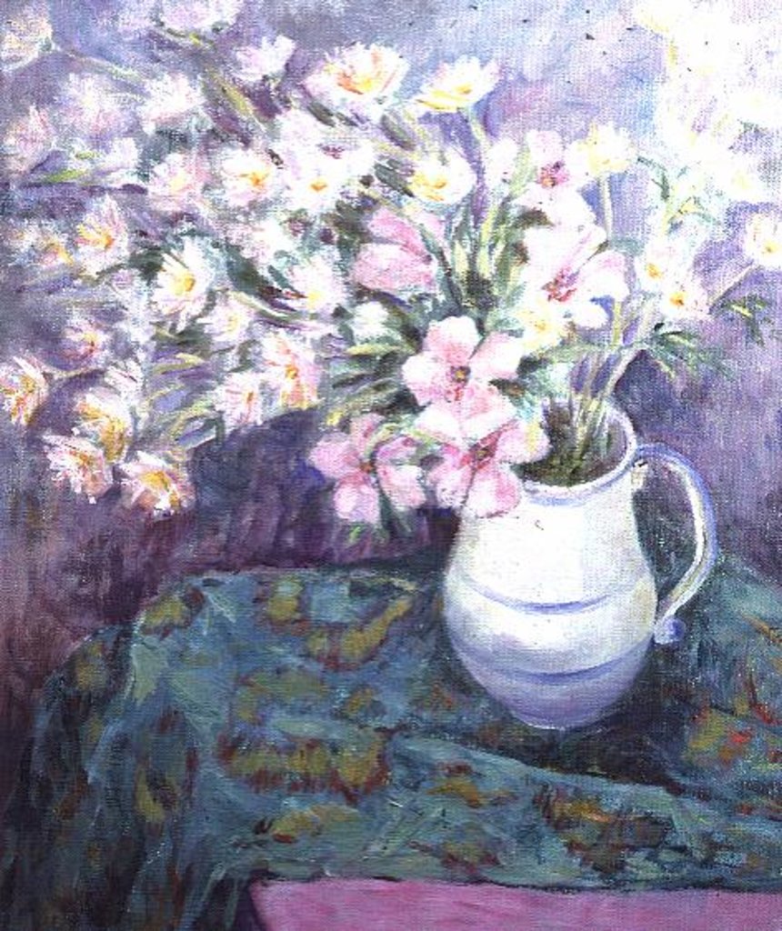 Detail of Pink Flowers in a Jug by Karen Armitage