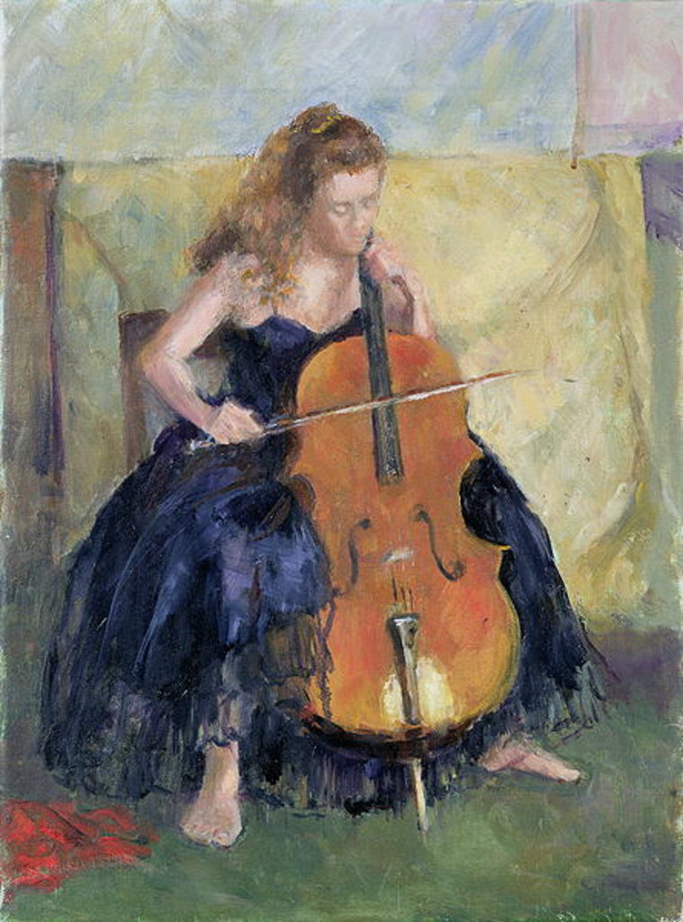 Detail of The Cello Player, 1995 by Karen Armitage