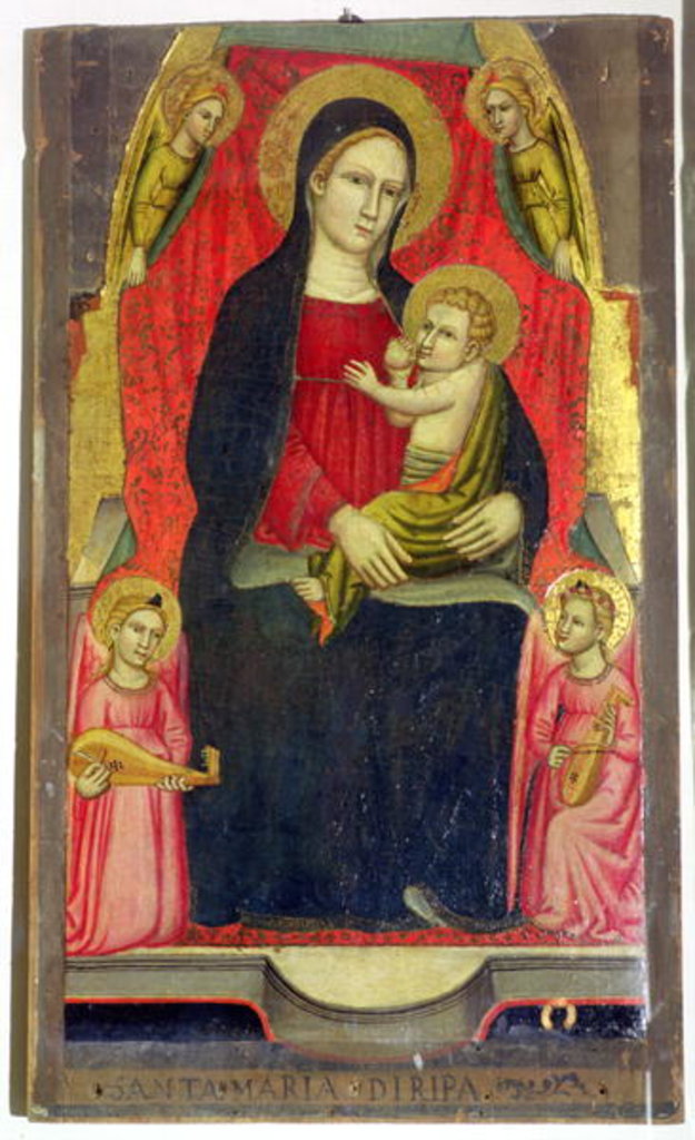 Detail of Madonna and Child by Giuliano di Simone da Lucca