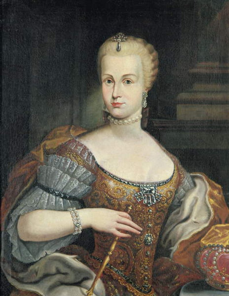 Detail of Portrait of the Wife of Pietro Leopoldo di Lorena, c.1750 by Italian School