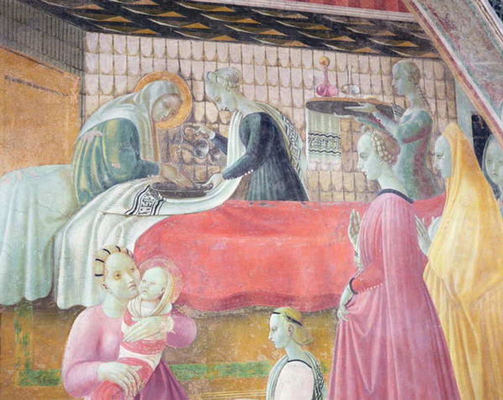 Detail of Birth of the Virgin by Paolo Uccello