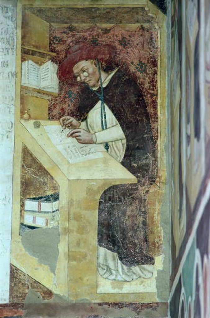 Detail of Hugues de Provence at his Desk by Tommaso da Modena