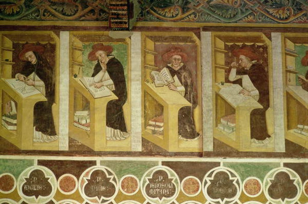 Detail of Four Dominican Monks at their Desks by Tommaso da Modena