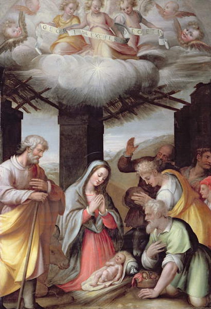 Detail of Adoration of the Shepherds, c.1500 by Michel Colombe