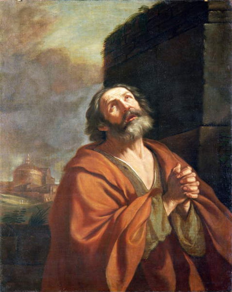 Detail of St. Peter Penitent, 1639 by Guercino