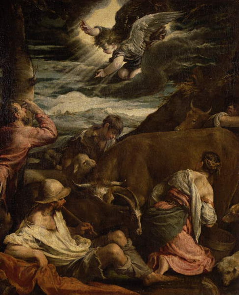 Detail of The Annunciation to the Shepherds, c.1557-8 by Jacopo Bassano