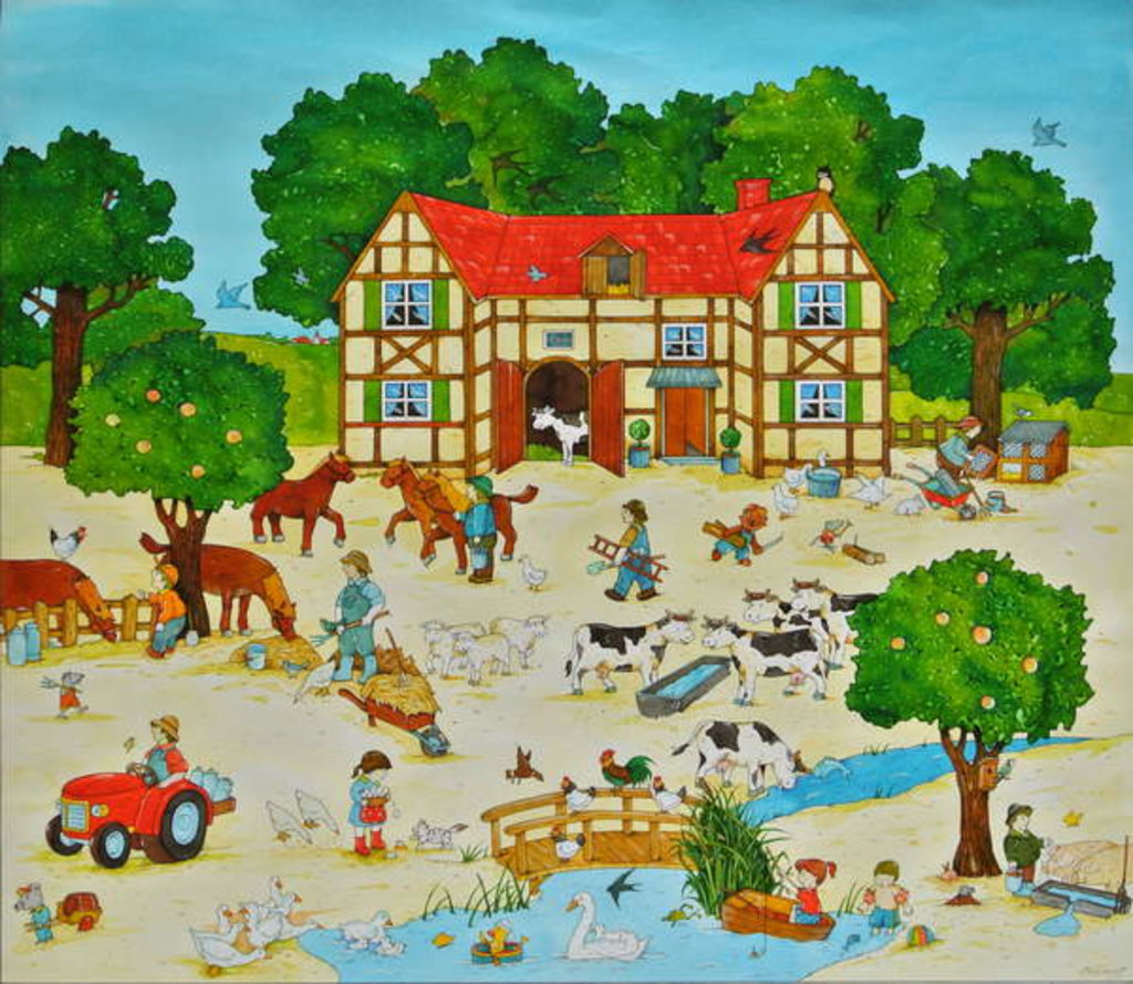 Detail of Country Farm by Christian Kaempf
