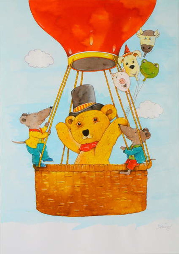 Detail of In the Balloon by Christian Kaempf