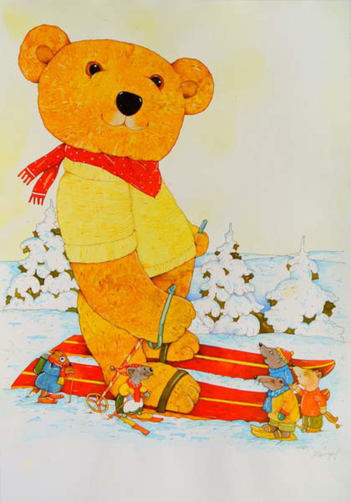 Detail of Winter/ Skiing by Christian Kaempf