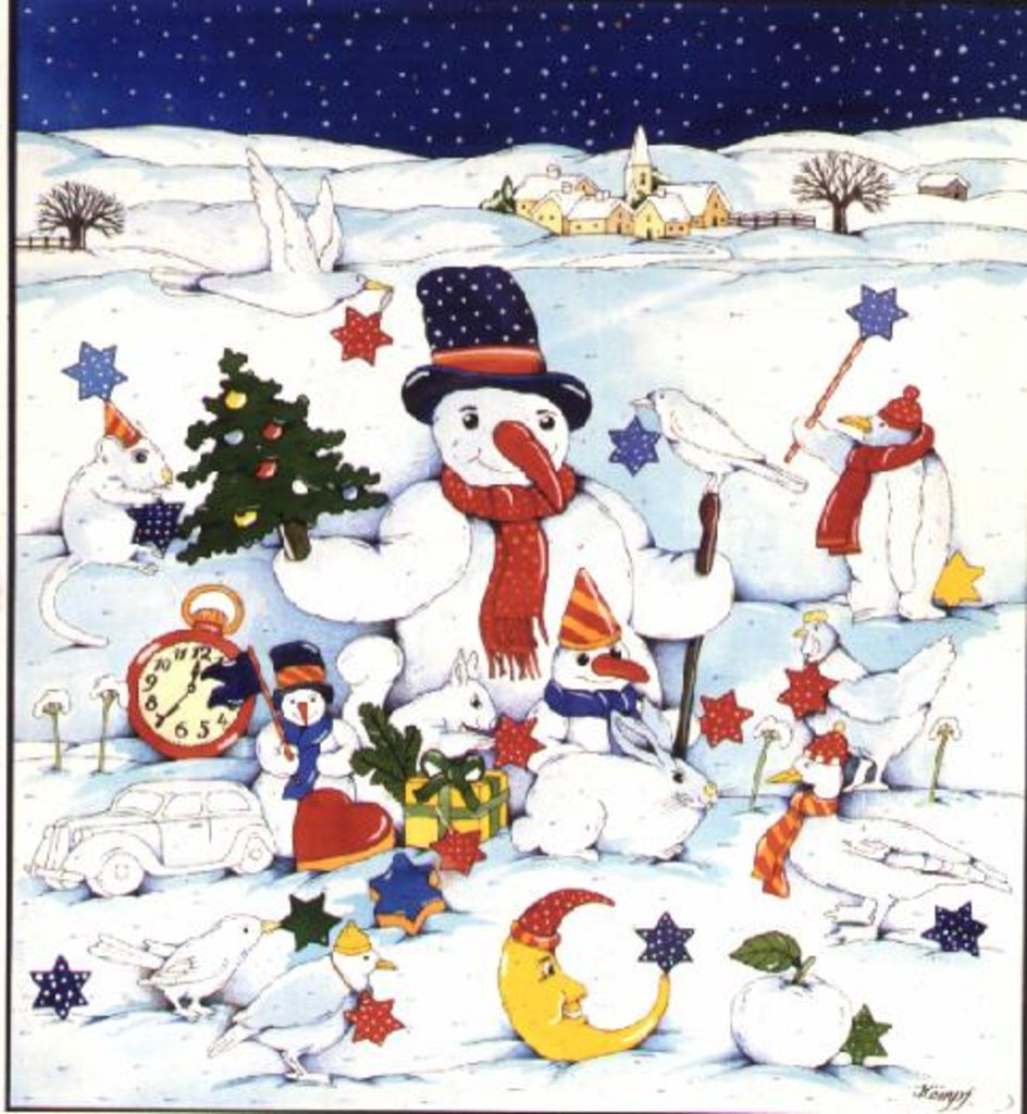 Detail of Snowman and Friends by Christian Kaempf