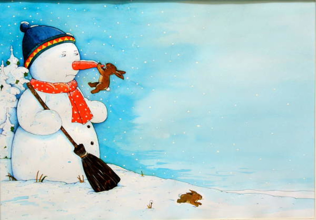 Detail of Snowman with Little Rabbit, 2012 by Christian Kaempf
