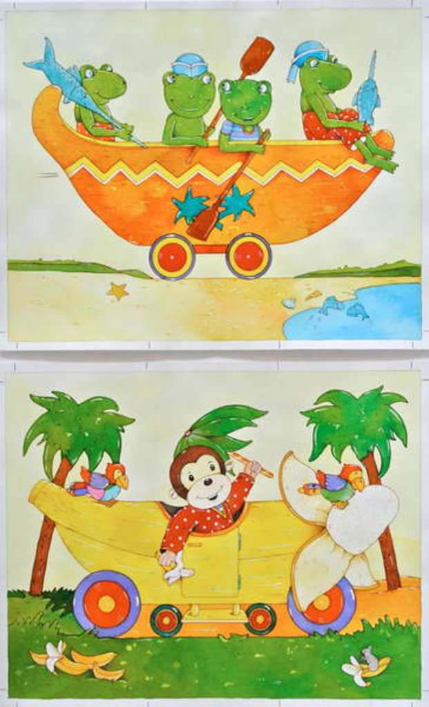 Detail of Frog boat and monkey car by Christian Kaempf