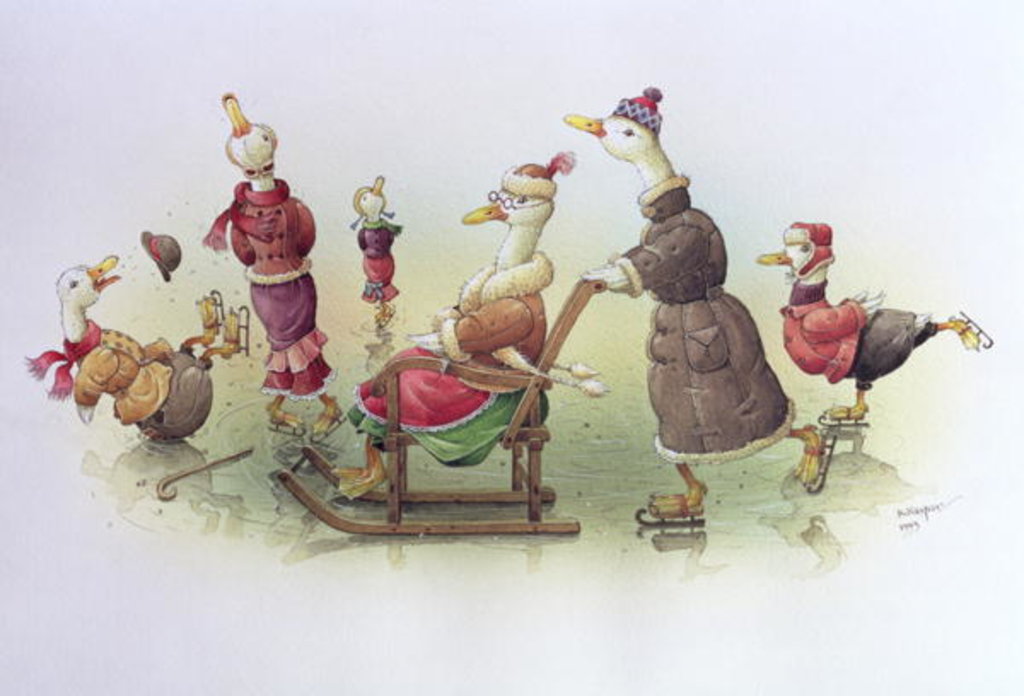 Detail of Ducks on Skates by Kestutis Kasparavicius