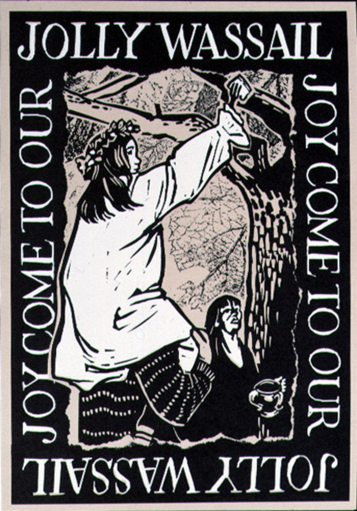 Detail of Joy Come to Our Jolly Wassail, 1997 by Karen Carter