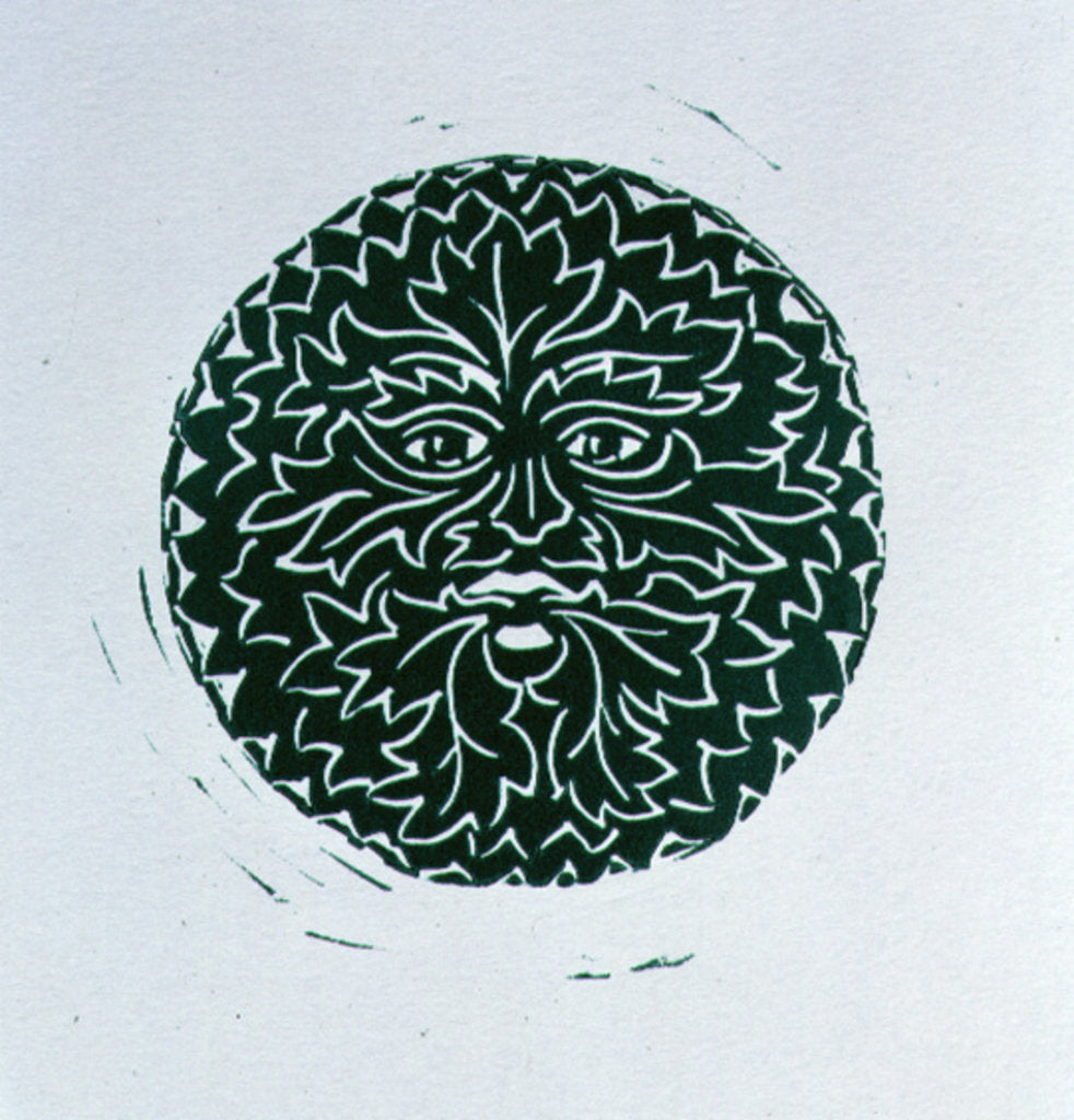 Detail of The Green Man, 1998 by Karen Carter