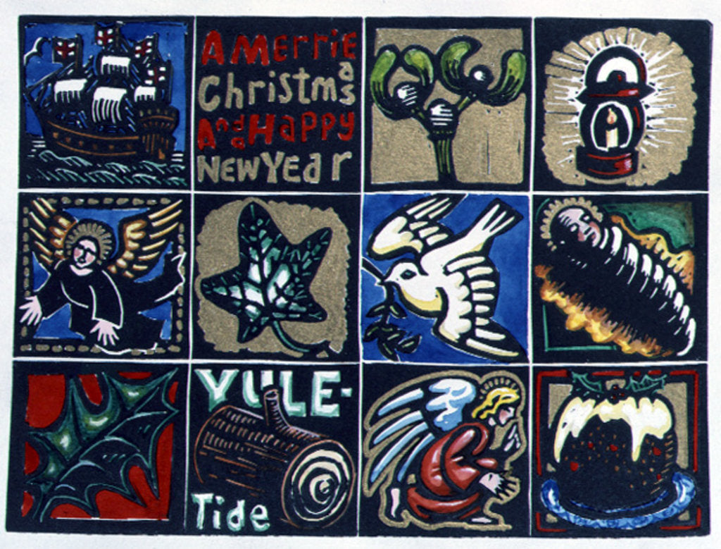 Detail of Christmas Card, 1999 by Karen Carter