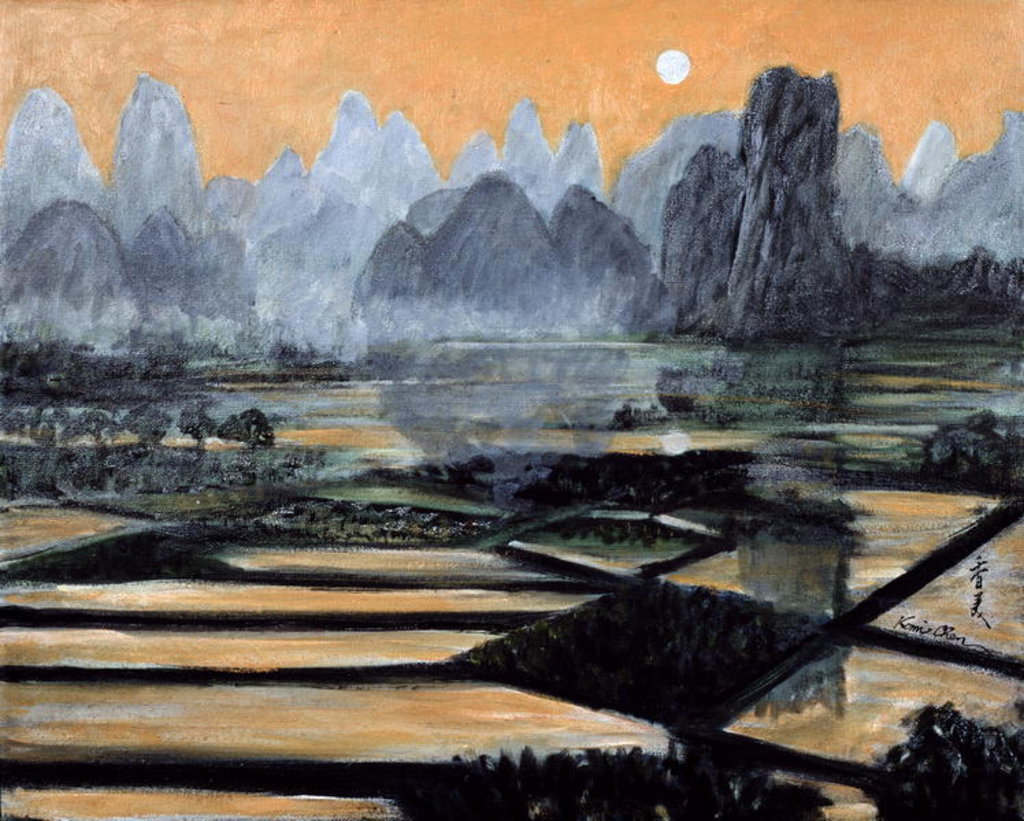 Detail of The Setting Sun, 1996 by Komi Chen