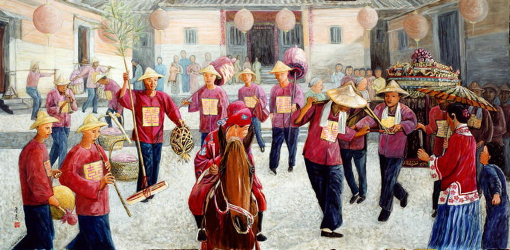 Detail of Traditional Wedding, 1997 by Komi Chen