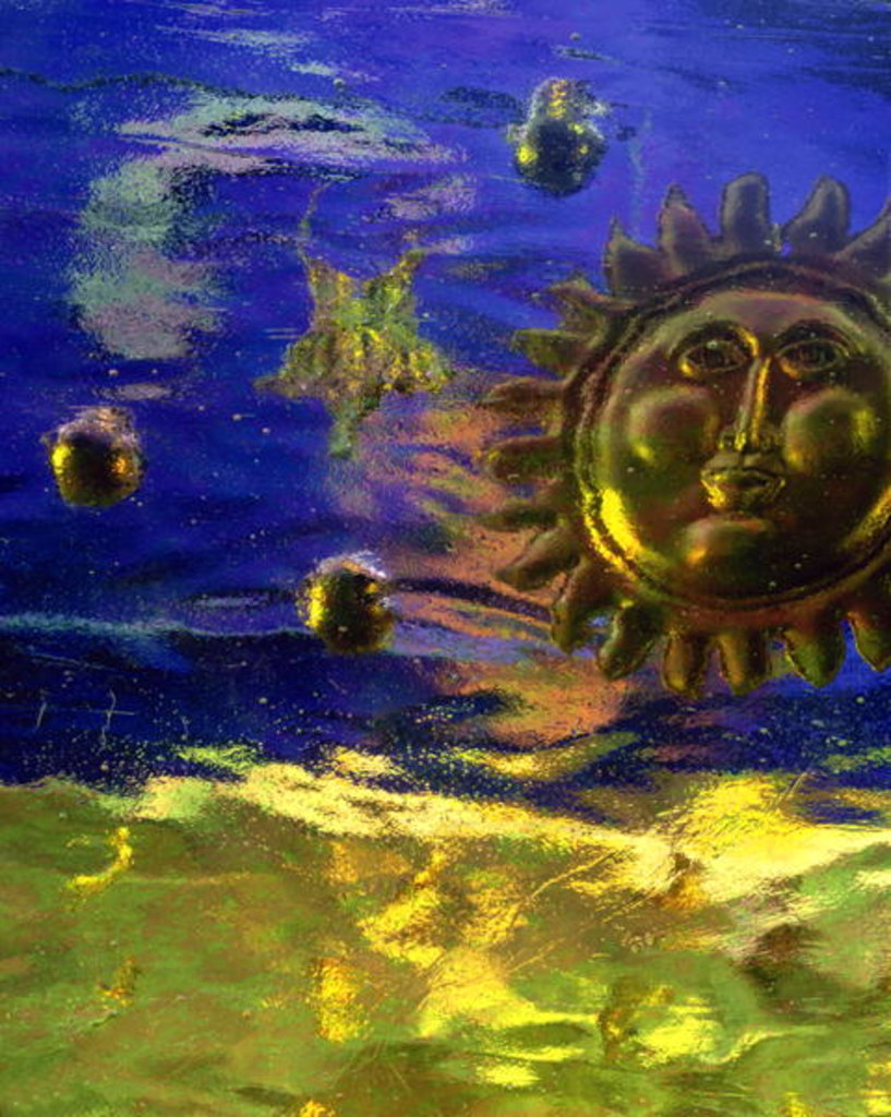 Detail of Blue and Gold Sun by Katherine Fawssett