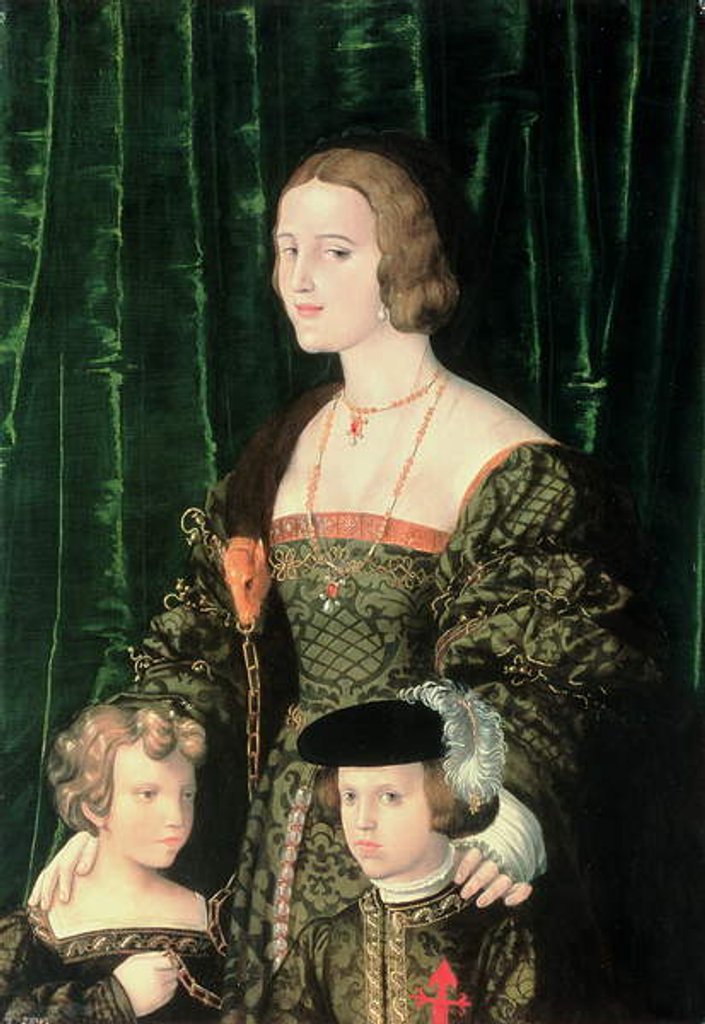 Detail of Joanna the Mad of Castille, the Young Charles V and his sister by Nicolaus Alexander Mair von Landshut