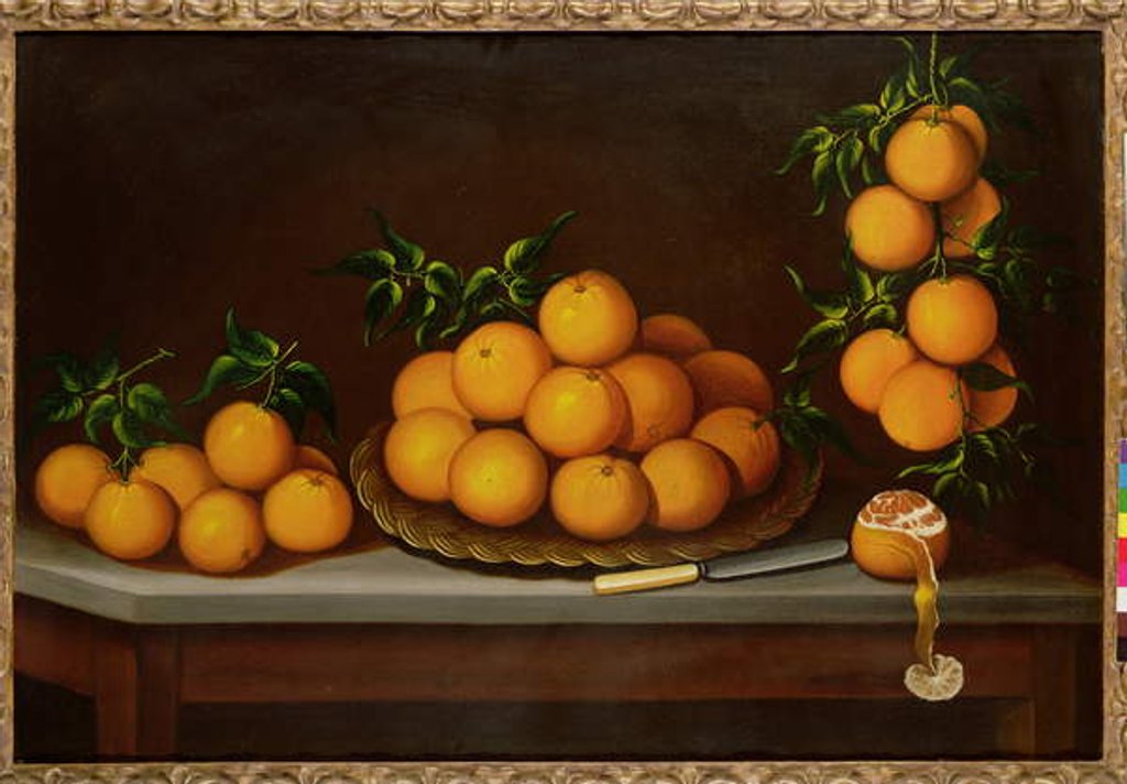 Detail of Still life with oranges, 1679 by Francisco de Vargas